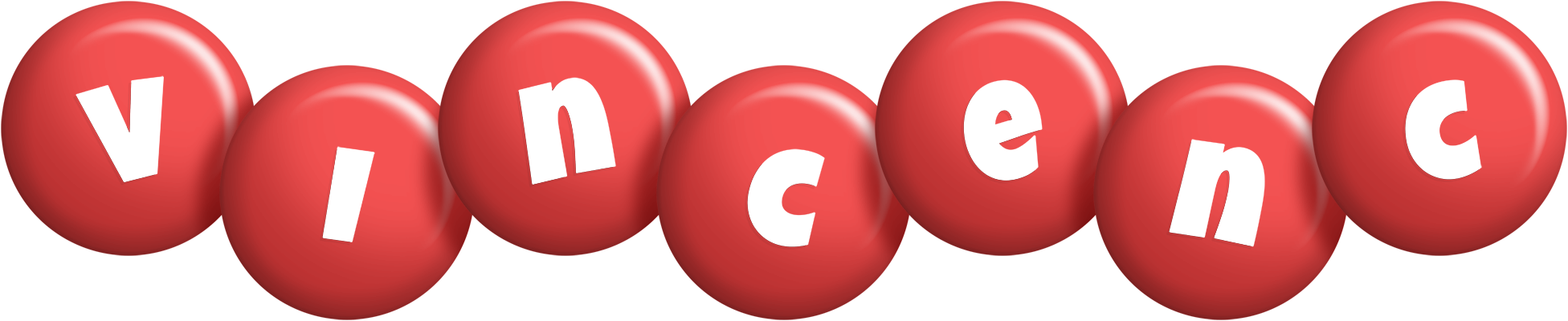 Vincenc candy-red logo