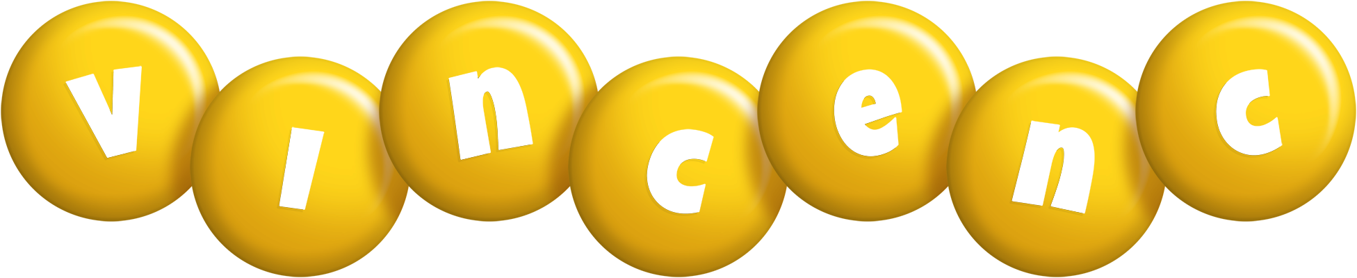 Vincenc candy-yellow logo