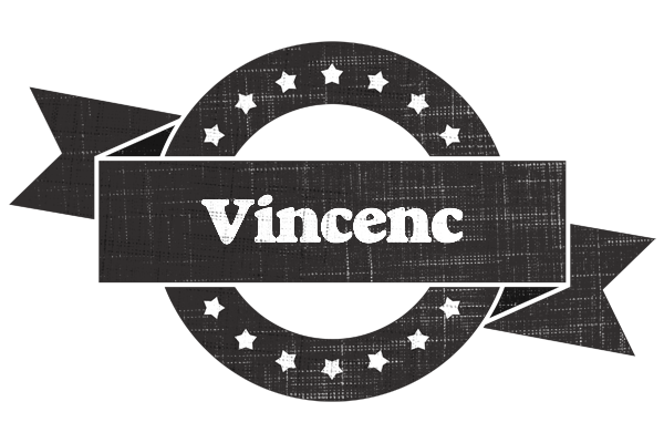 Vincenc grunge logo