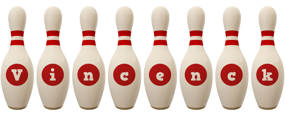 Vincenck bowling-pin logo