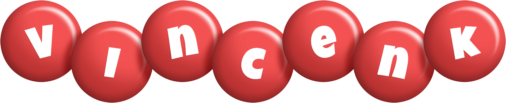 Vincenk candy-red logo