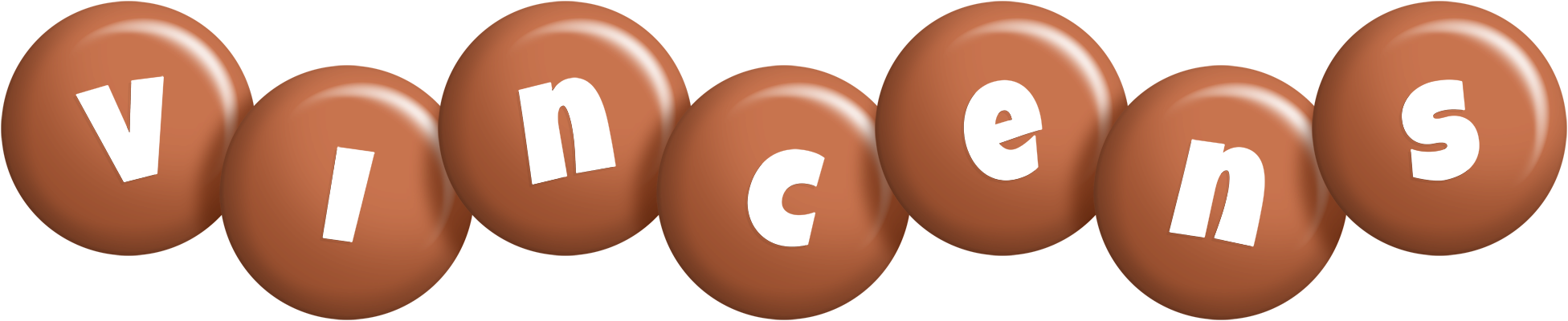 Vincens candy-brown logo