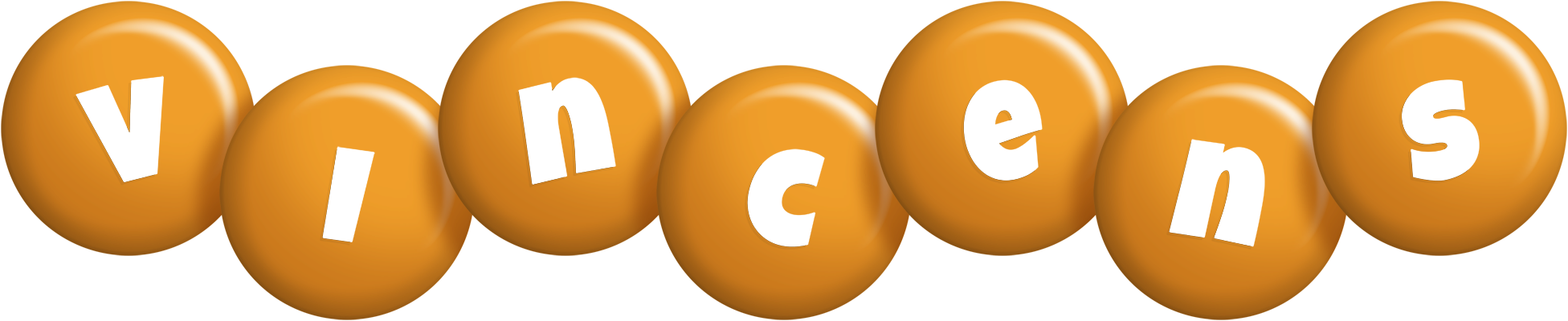 Vincens candy-orange logo
