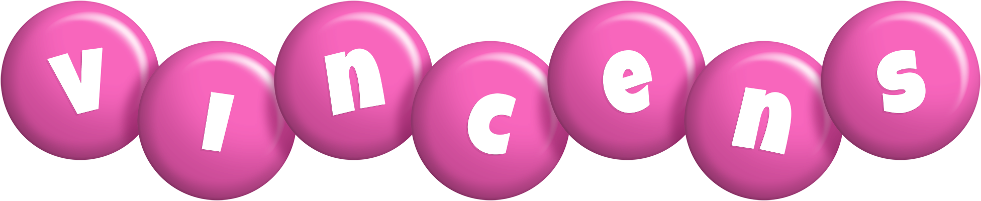 Vincens candy-pink logo