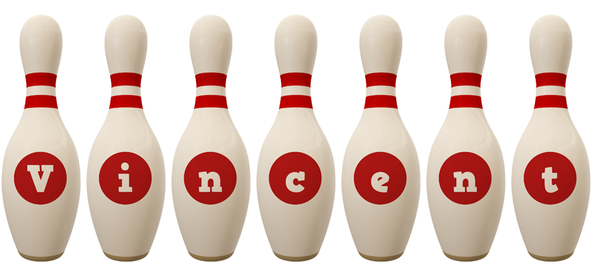 Vincent bowling-pin logo