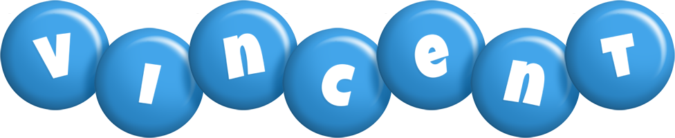 Vincent candy-blue logo