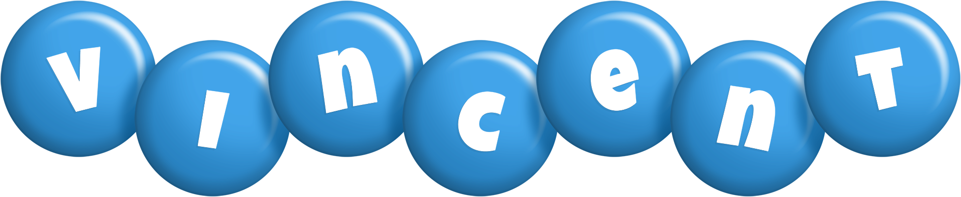 Vincent candy-blue logo