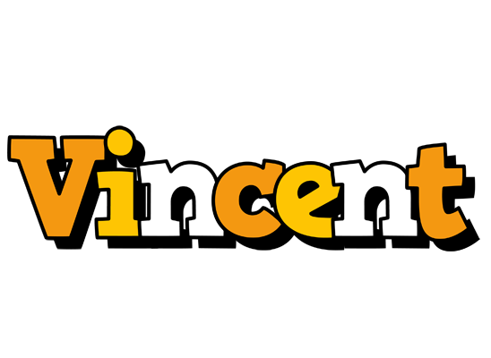 Vincent cartoon logo
