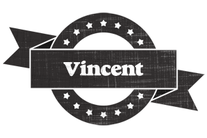 Vincent grunge logo