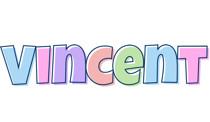 Vincent pastel logo