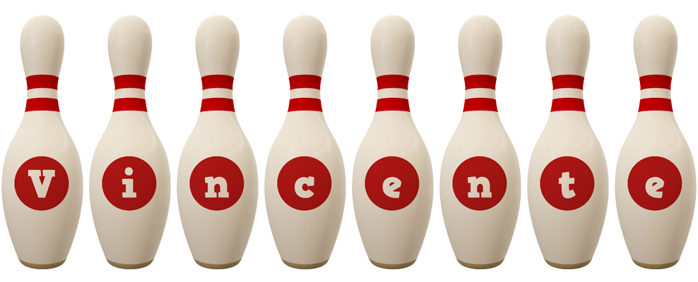 Vincente bowling-pin logo