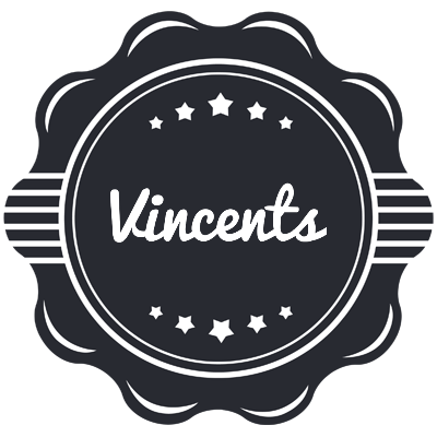 Vincents badge logo