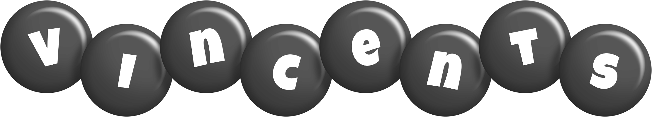 Vincents candy-black logo