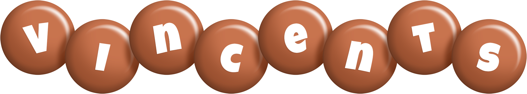 Vincents candy-brown logo