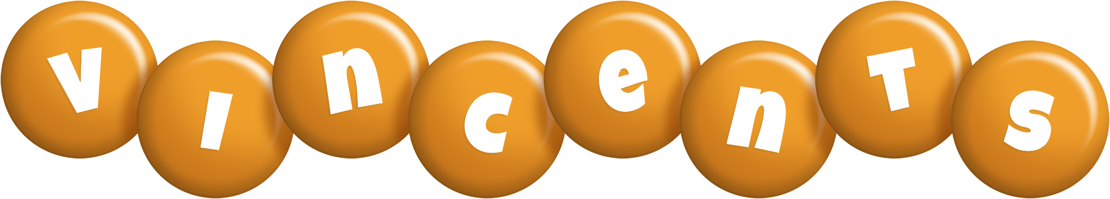 Vincents candy-orange logo
