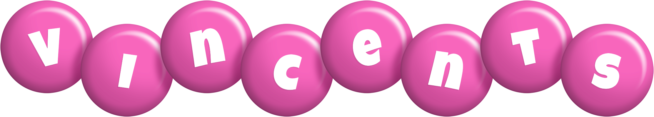 Vincents candy-pink logo