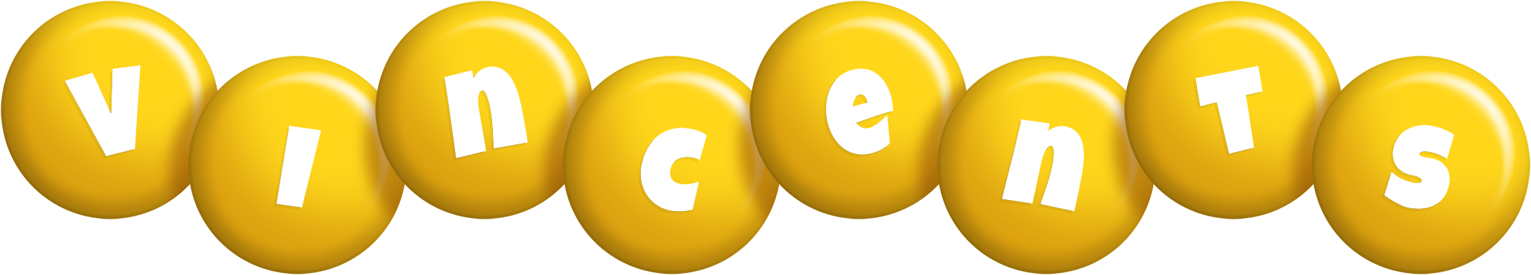Vincents candy-yellow logo