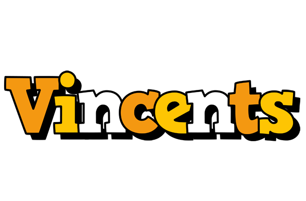 Vincents cartoon logo