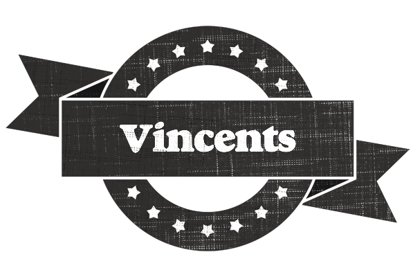 Vincents grunge logo
