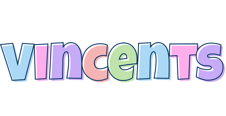 Vincents pastel logo