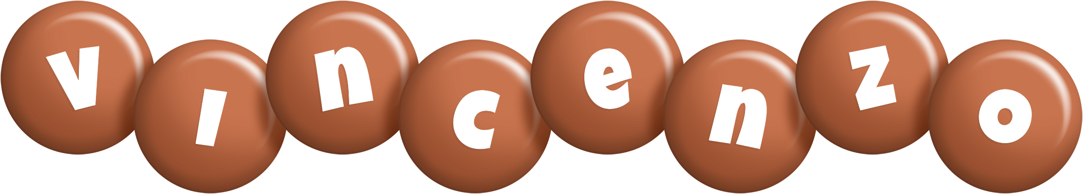 Vincenzo candy-brown logo