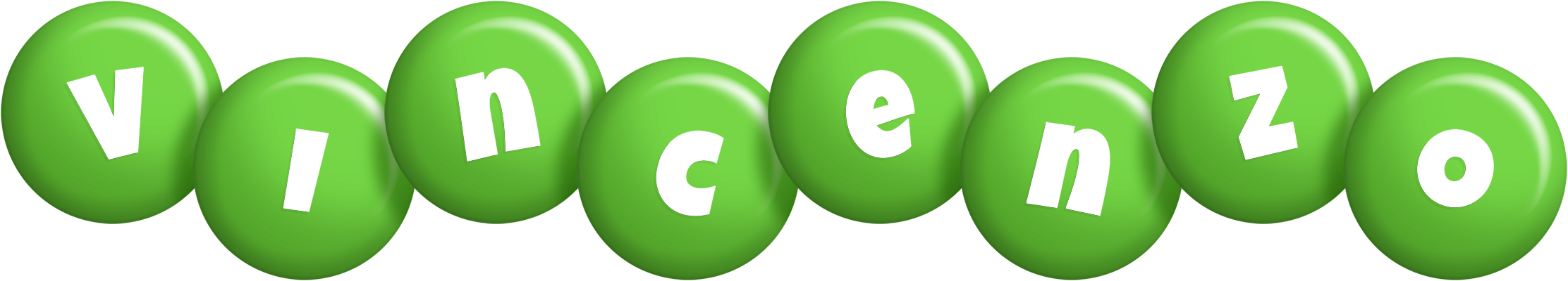 Vincenzo candy-green logo
