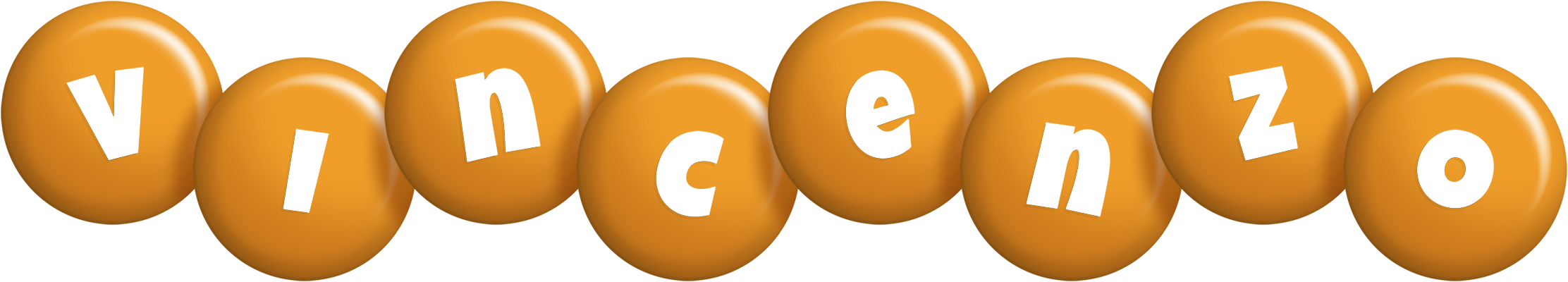 Vincenzo candy-orange logo