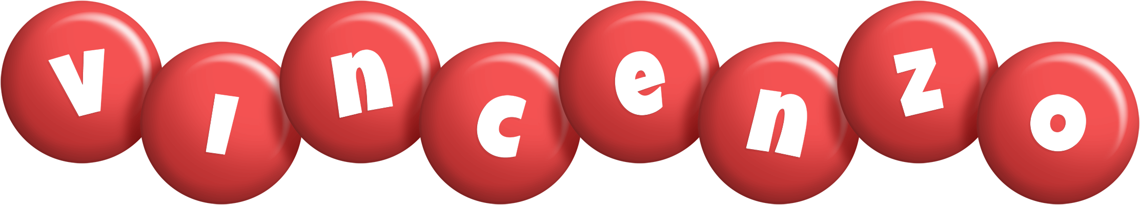 Vincenzo candy-red logo