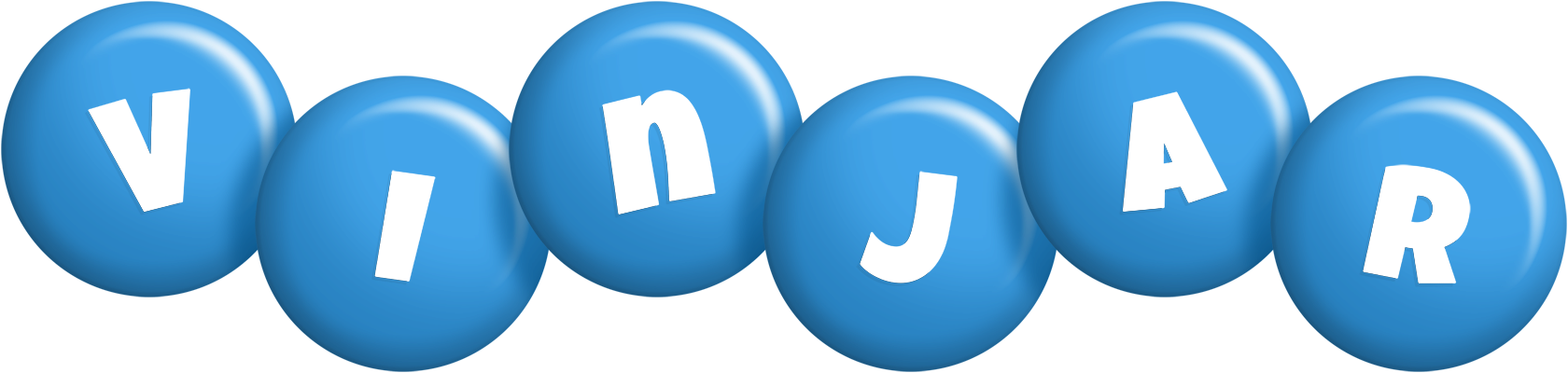 Vinjar candy-blue logo