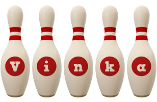 Vinka bowling-pin logo