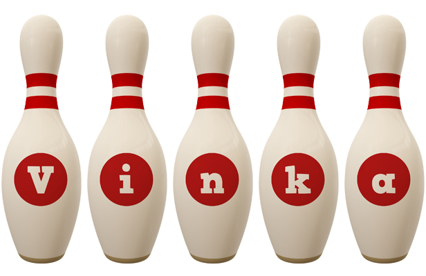 Vinka bowling-pin logo