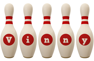 Vinny bowling-pin logo