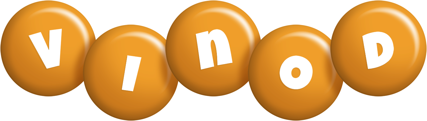 Vinod candy-orange logo