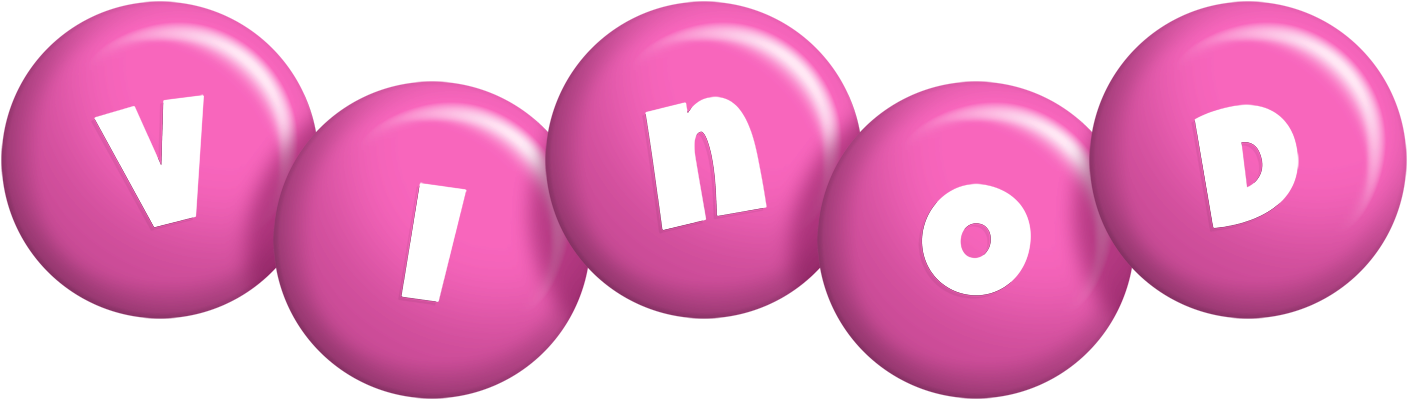 Vinod candy-pink logo