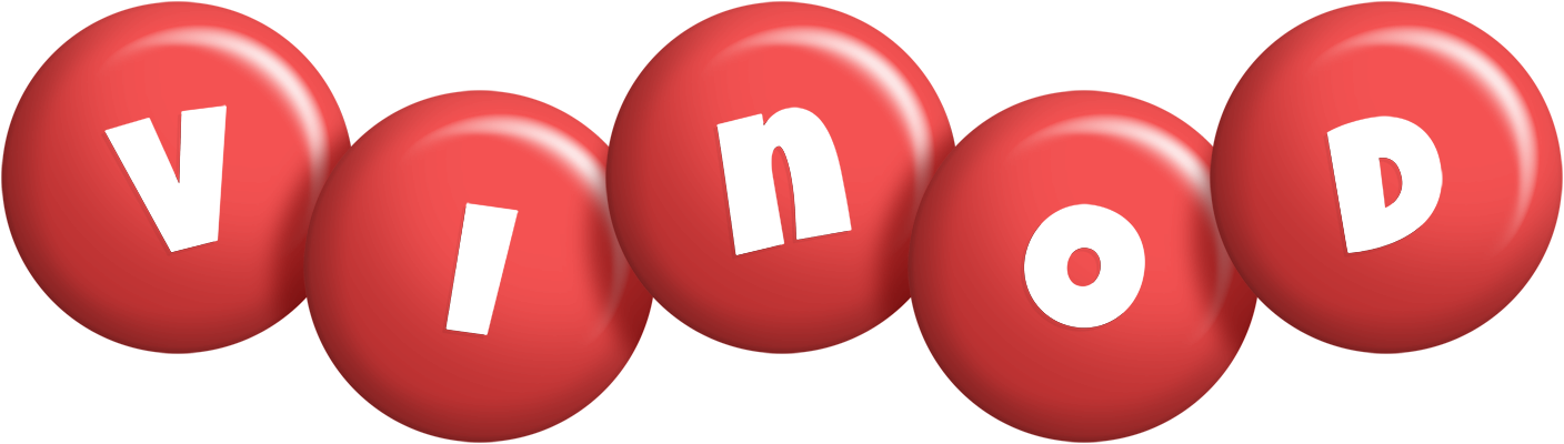 Vinod candy-red logo