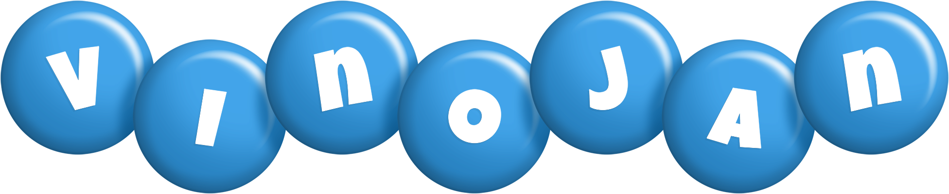 Vinojan candy-blue logo