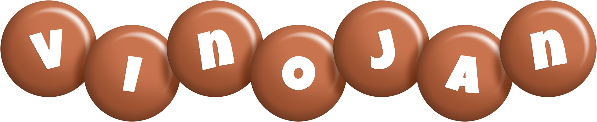 Vinojan candy-brown logo