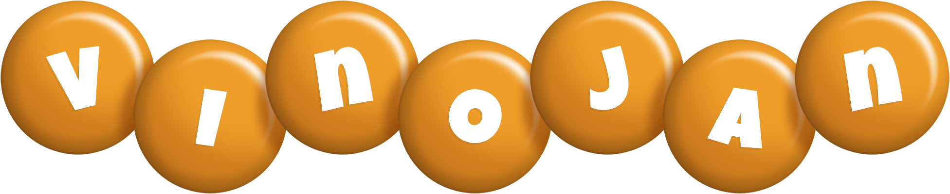 Vinojan candy-orange logo