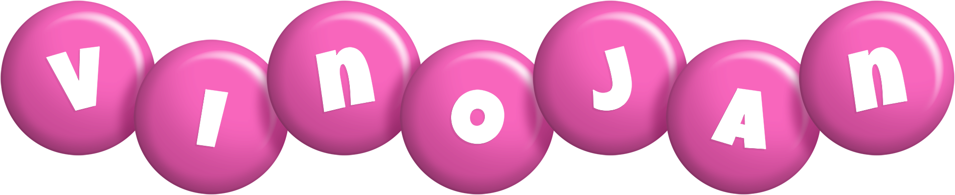 Vinojan candy-pink logo