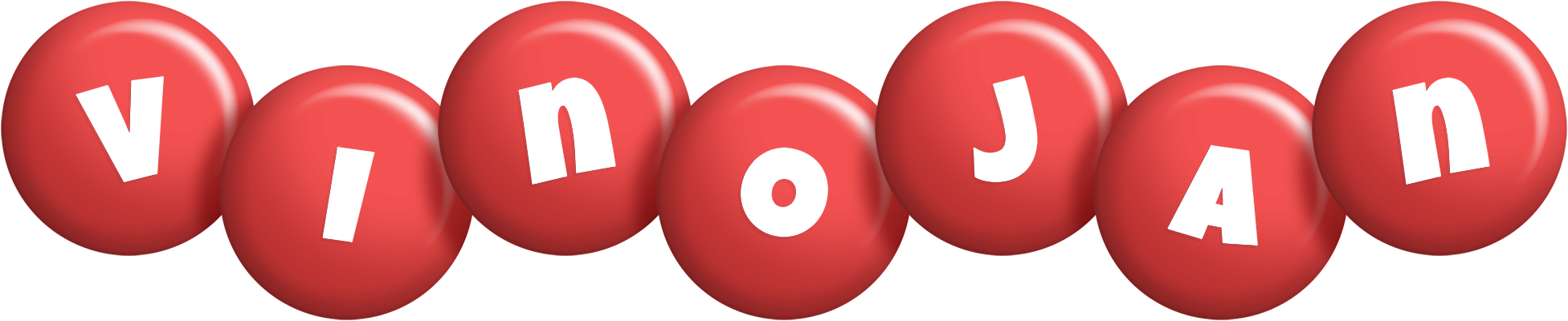 Vinojan candy-red logo
