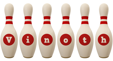 Vinoth bowling-pin logo