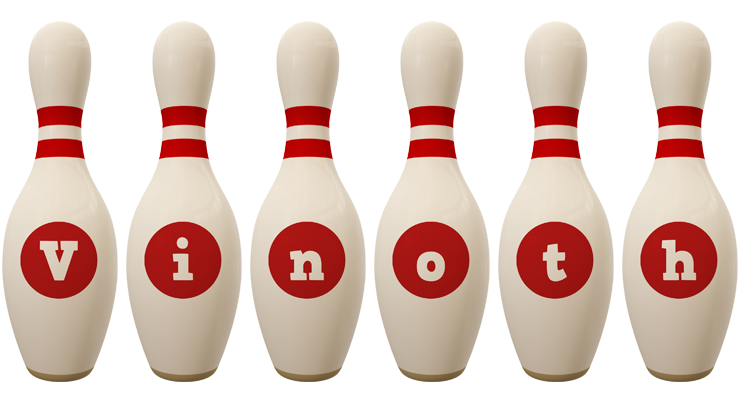 Vinoth bowling-pin logo