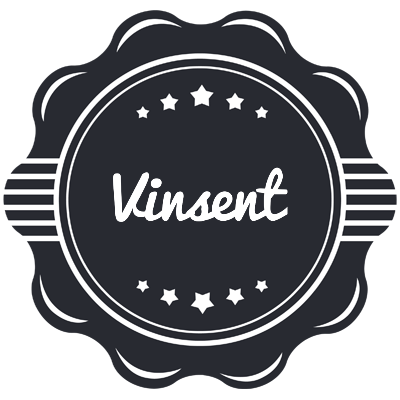 Vinsent badge logo