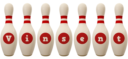 Vinsent bowling-pin logo