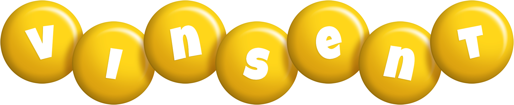Vinsent candy-yellow logo