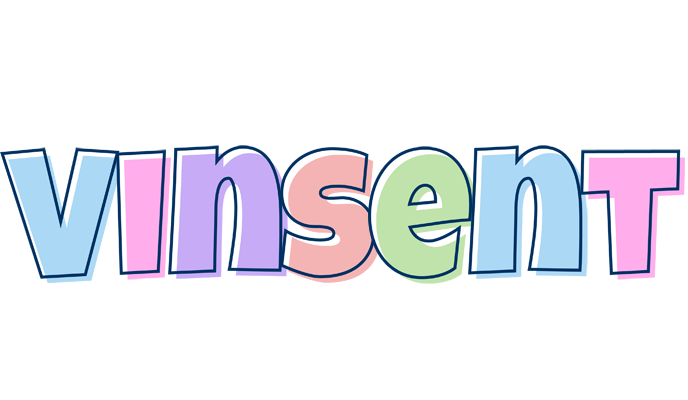 Vinsent pastel logo