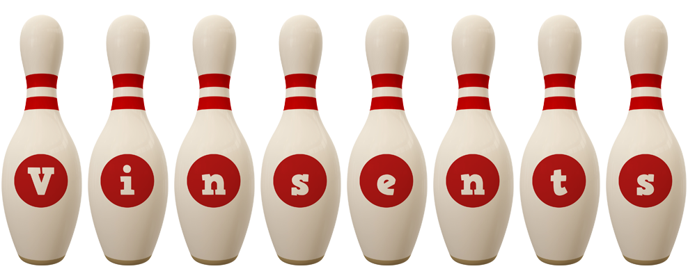 Vinsents bowling-pin logo