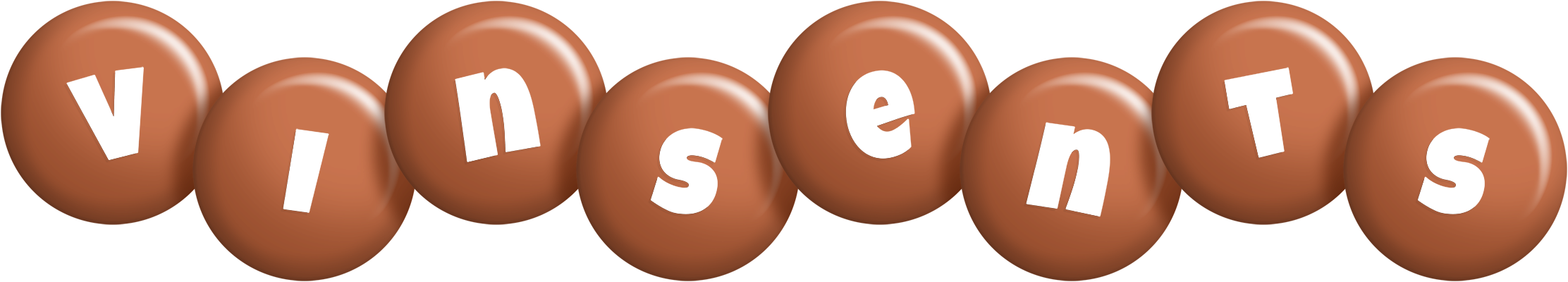 Vinsents candy-brown logo
