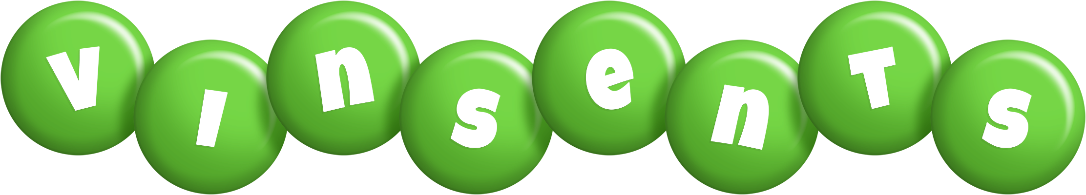 Vinsents candy-green logo