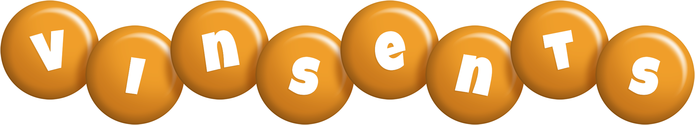 Vinsents candy-orange logo